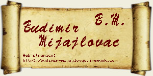 Budimir Mijajlovac vizit kartica